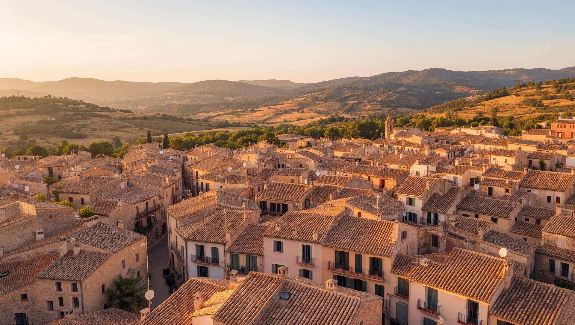 Vista aèria d'un poble català